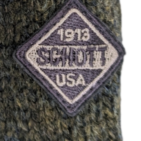 SCHOTT Shawl Collar Sweater style: F1522Jacket- Sz Large - Picture 9 of 16